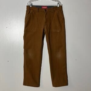 Coleman Insulated Straight Leg Brown Utility Workwear Pants Men’s Size 32x30